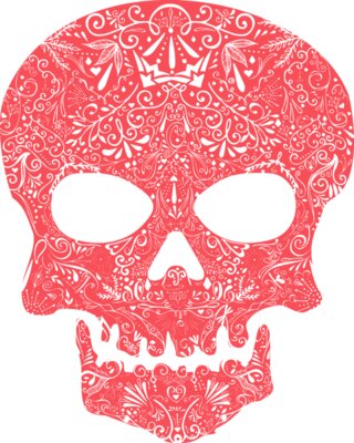 Red  Sugar Skull